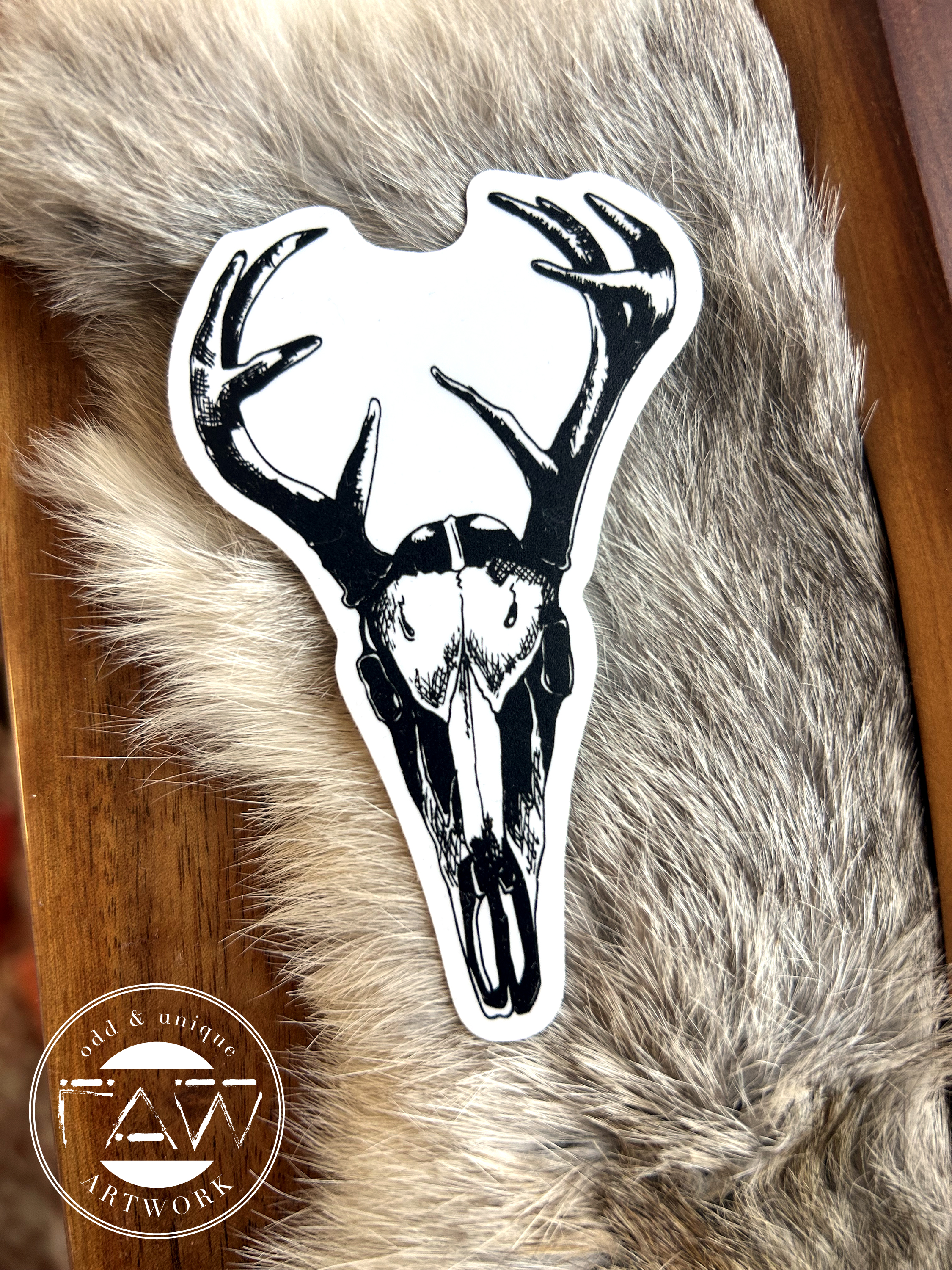Deer Skull Sticker