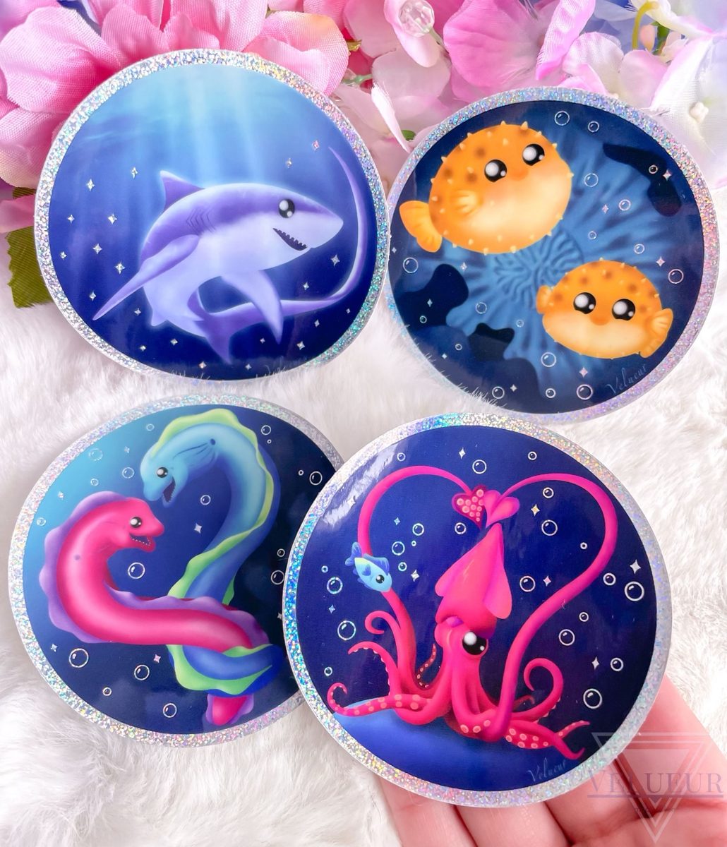 Kawaii Ocean Creatures Stickers